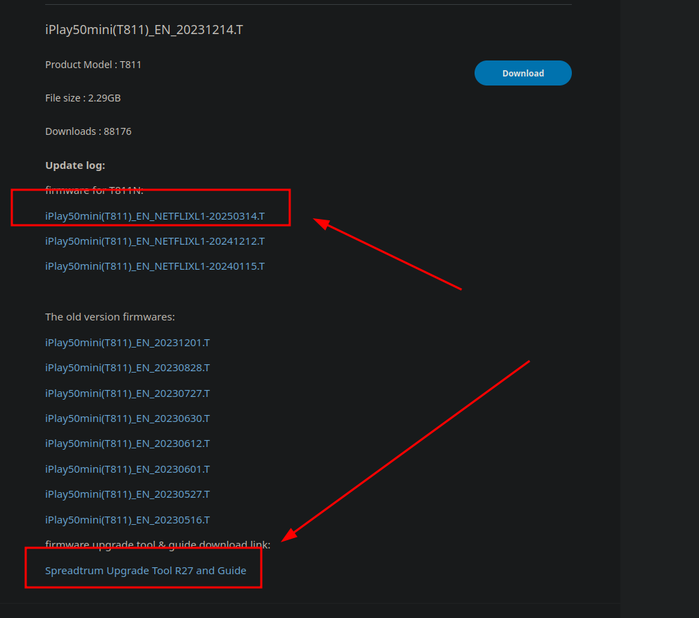 下载的工具和固件